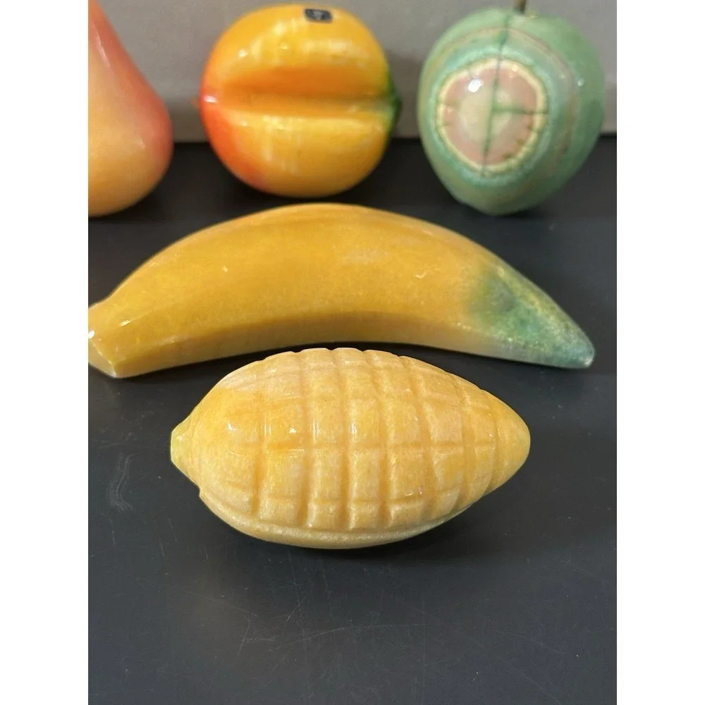 fruit‎ Stone paperweight Lot Of 5